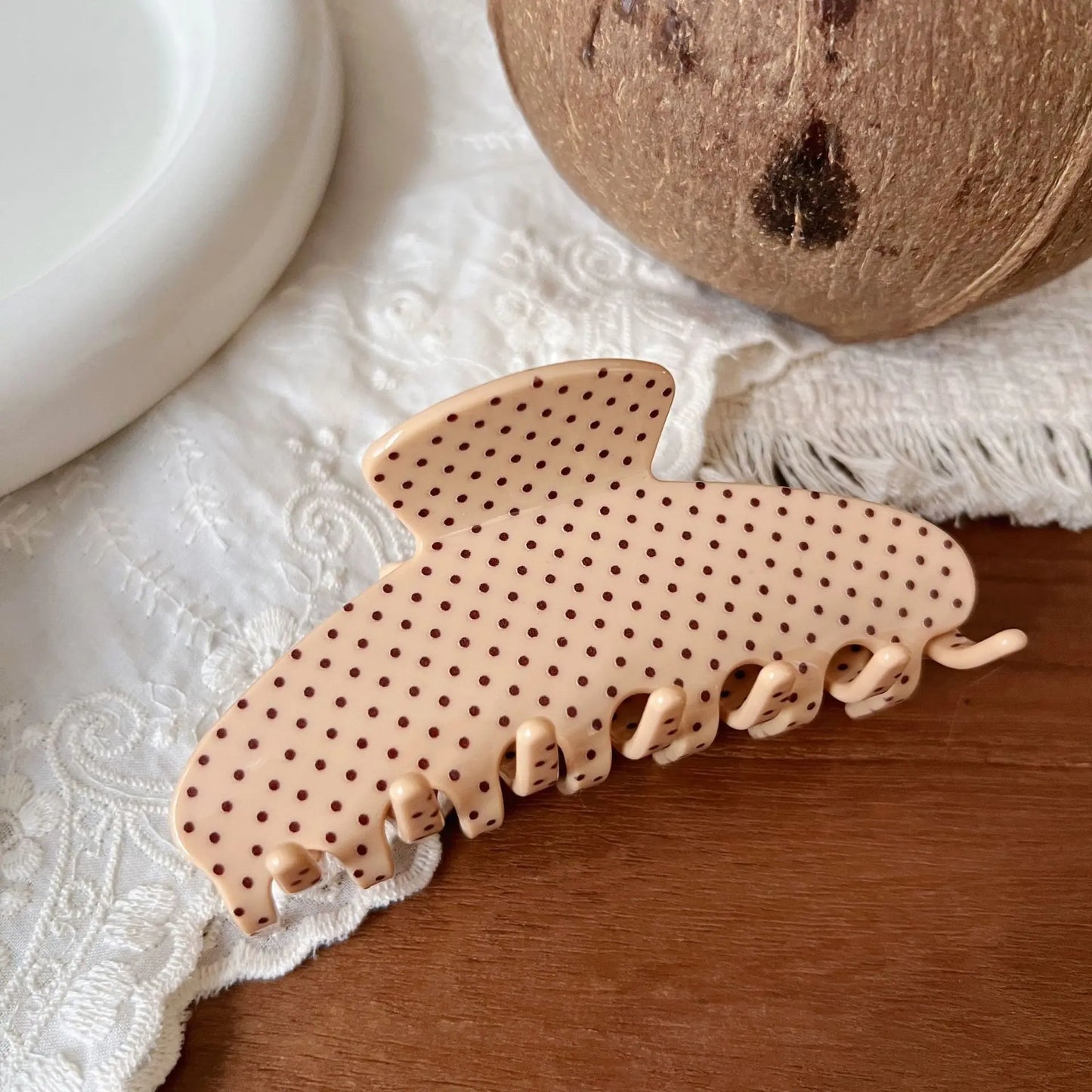 Polka Dot Claw Clip