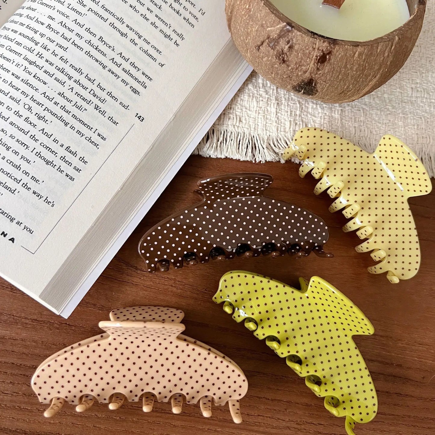 Polka Dot Claw Clip