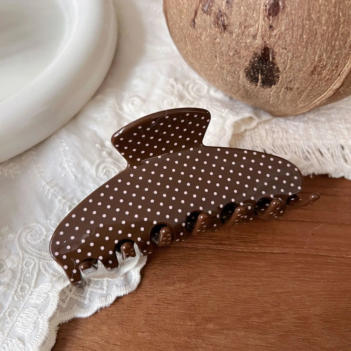 Polka Dot Claw Clip